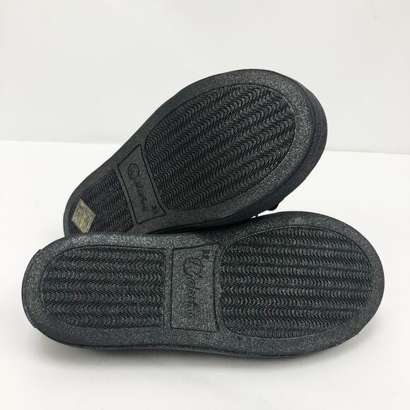 NATURINO Girls Slip On Shoes EU 32 US 1 Black Knotted Velvet Sparkle Flat NWOB - Picture 10 of 10